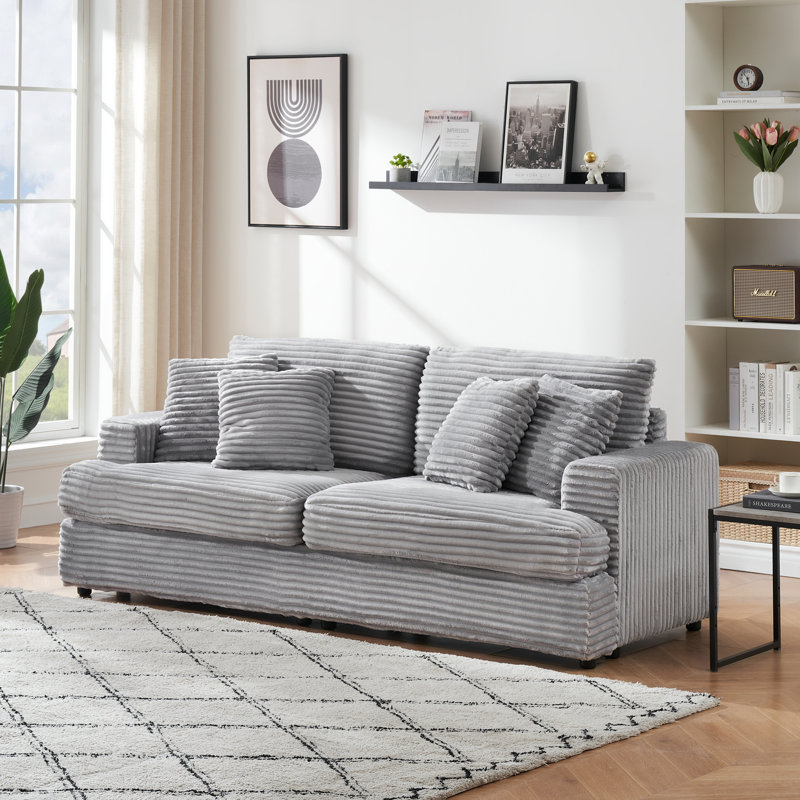 Gray corduroy couch discount